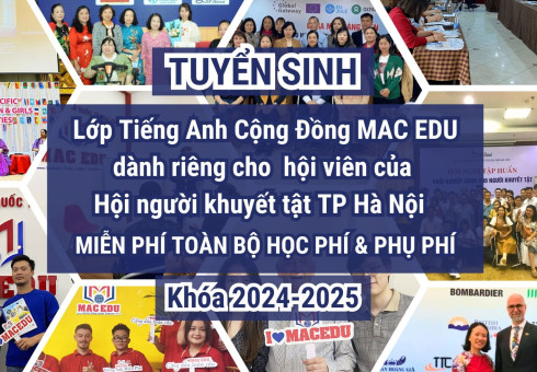 THÔNG BÁO: Tổ chức lớp “Tiếng Anh Cộng Đồng DP Hà Nội” cho hội viên Hội Người Khuyết Tật TP Hà Nội  